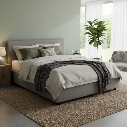 Letto 2 piazze contenitore grigio 175x205cm stabile - Anassimene