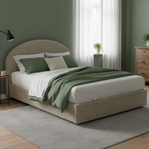 Letto 2 piazze contenitore tortora 175x205cm robusto - Archivio
