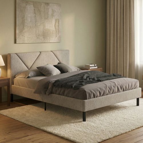 Letto alla francese design tortora 149x204cm - Ikelos