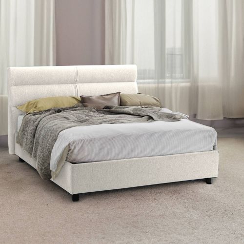 Letto due piazze con contenitore beige 177x228cm - Bedero