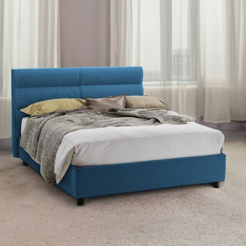 Letto due piazze con contenitore blu 177x228cm - Bedero
