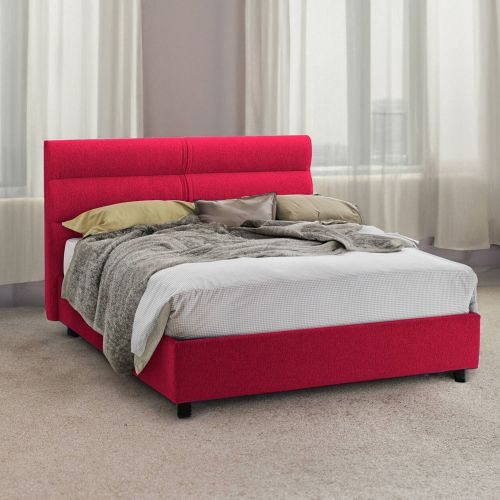 Letto due piazze con contenitore rosso 177x218cm - Briatico