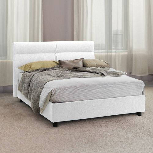 Letto due piazze contenitore bianco 177x218cm - Briatico