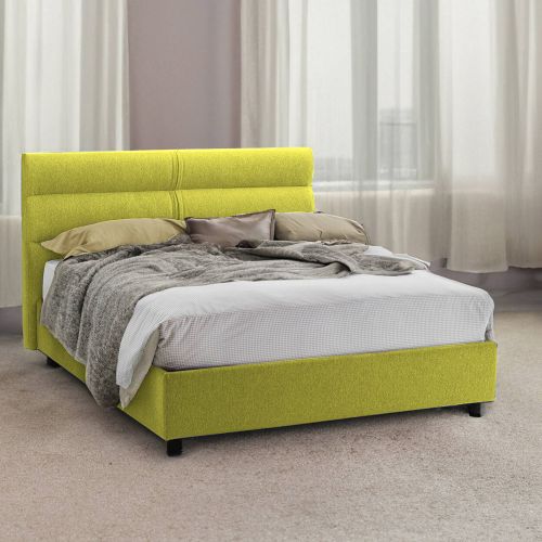 Letto due piazze contenitore verde 177x218cm struttura in metallo - Brienno