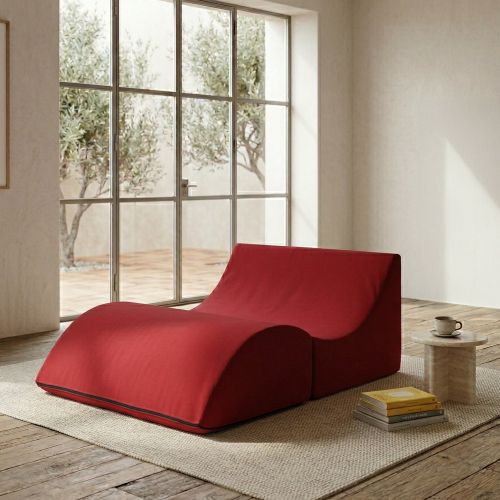 Letto due piazze pieghevole 50x100cm rosso - Amorina