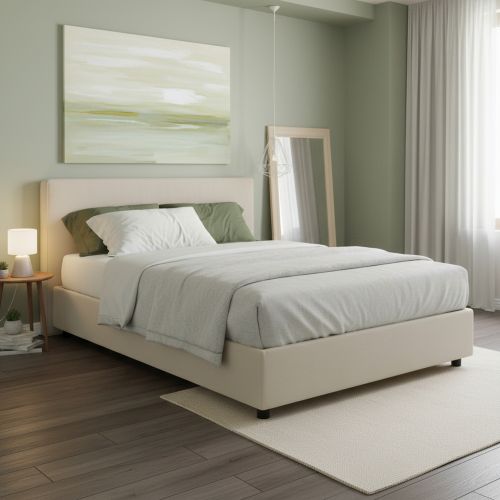 Letto francese classico beige 155x215cm - Arvic