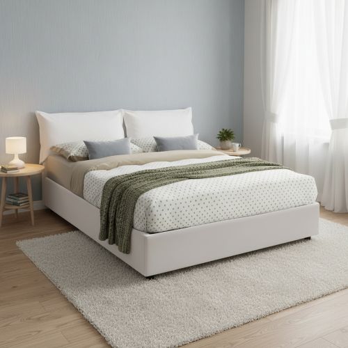 Letto francese classico bianco 155x215cm - Arry