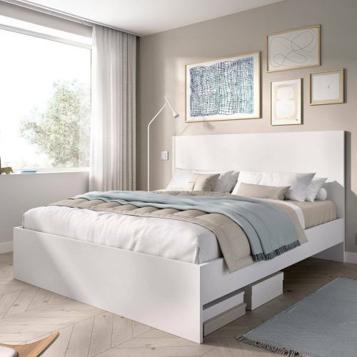 Letto francese comodo bianco 195x146cm - Howard