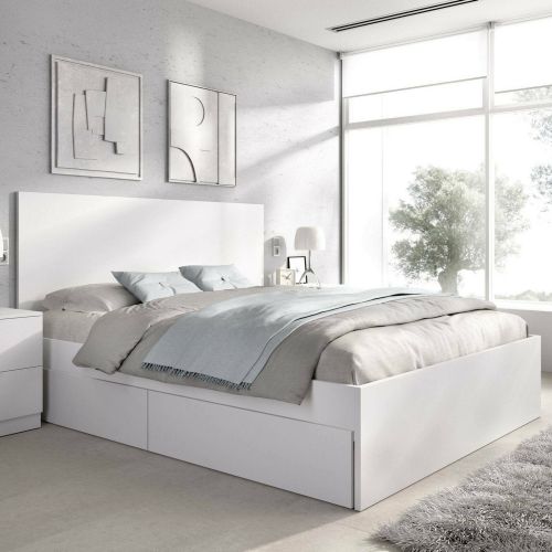 Letto francese design bianco 195x249cm - Iona