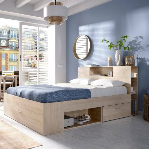 Letto francese elegante rovere 218x149cm - Conching
