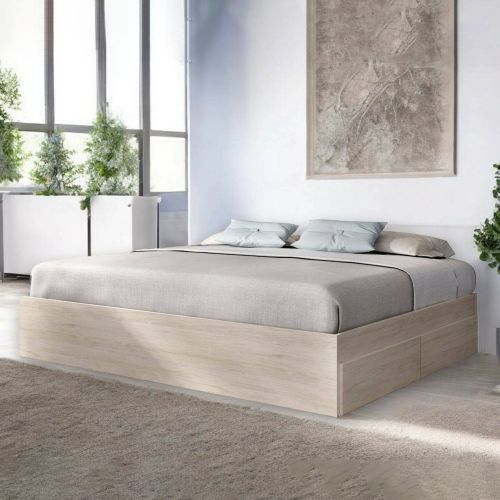 Letto francese moderno rovere 195x149cm - Orlene