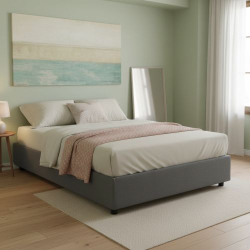Letto francese per ospiti grigio 155x205cm - Attilino