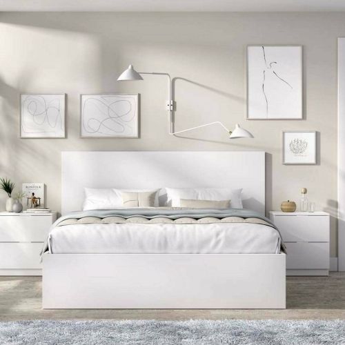 Letto matrimoniale bianco 205x266cm - Lupit