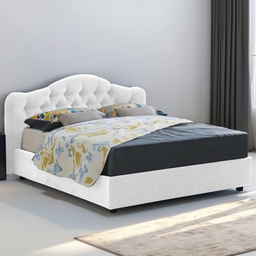 Letto matrimoniale con contenitore bianco 190x210cm - Allik