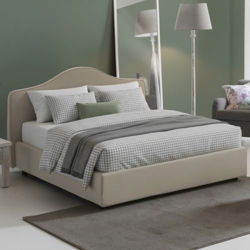 Letto matrimoniale con contenitore tortora 175x205cm - Akym