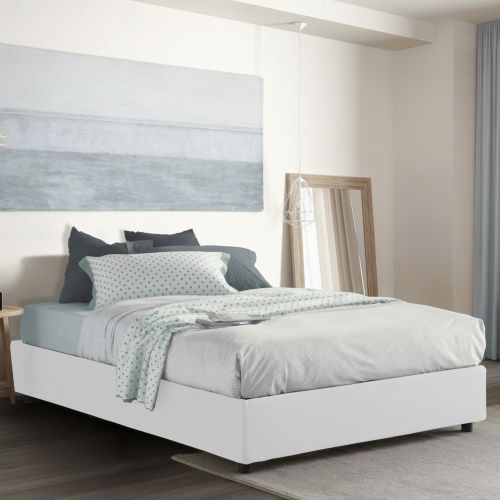 Letto matrimoniale contenitore bianco 175x205cm rete inclusa - Annibale