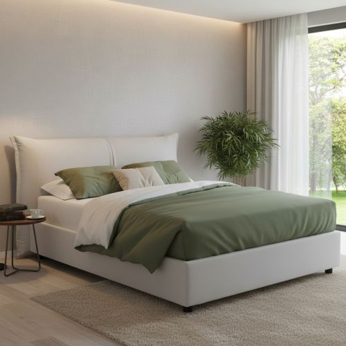 Letto matrimoniale contenitore bianco 175x215cm - Abarat