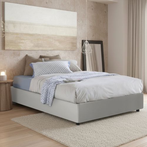 Letto matrimoniale contenitore bianco 175x215cm - Abbas