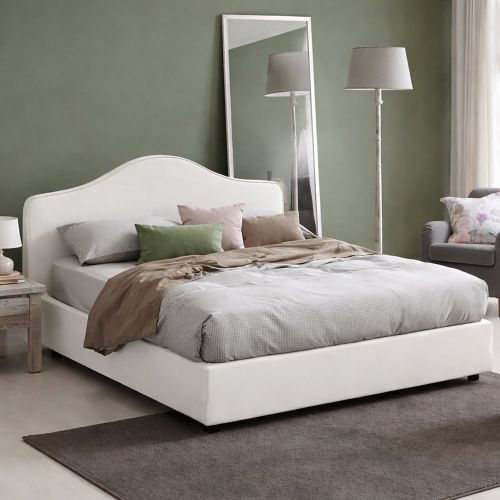 Letto matrimoniale contenitore bianco 175x215cm classico - Verdite