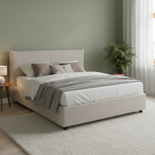 Letto matrimoniale contenitore bianco 175x215cm robusto - Ambassador