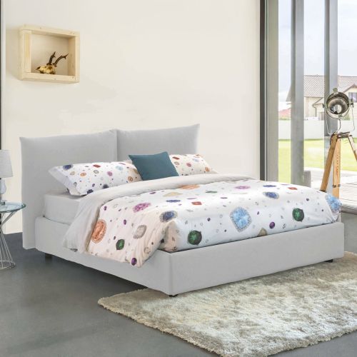 Letto matrimoniale contenitore bianco 190x215cm - Arpino
