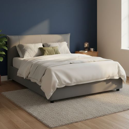 Letto matrimoniale contenitore grigio 175x205cm accogliente - Almond