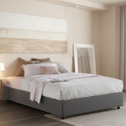 Letto matrimoniale contenitore grigio 175x205cm - Annibale