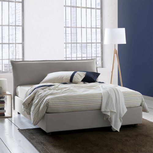 Letto matrimoniale contenitore grigio 175x205cm robusto - Amilcare