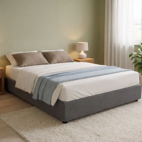 Letto matrimoniale contenitore grigio 175x215cm - Alaska