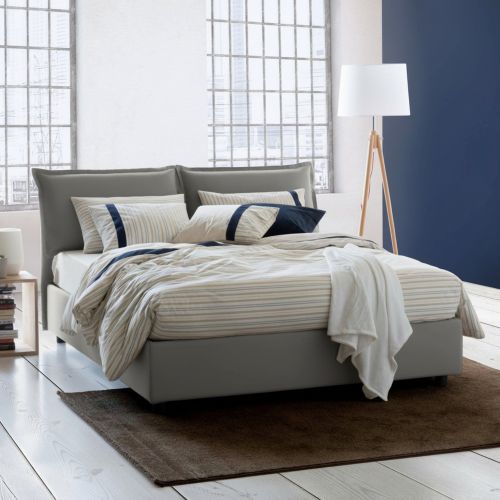 Letto matrimoniale contenitore grigio 175x215cm chic - Amy