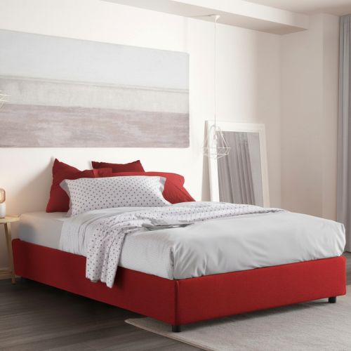 Letto matrimoniale contenitore rosso 175x215cm - Alaska