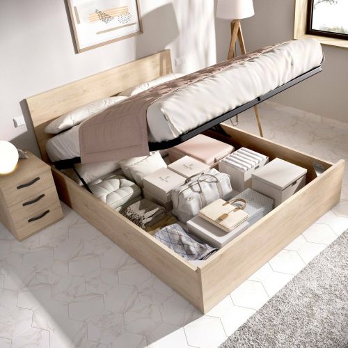 Letto matrimoniale contenitore rovere 158x197cm - Barolo