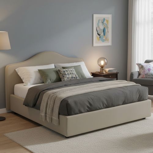 Letto matrimoniale contenitore tortora 175x215cm - Verdite