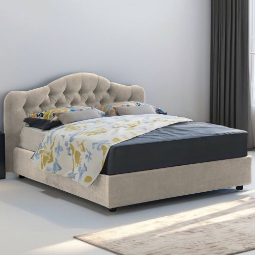 Letto matrimoniale contenitore tortora 190x210cm - Allik