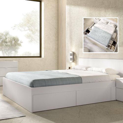 Letto matrimoniale economico bianco 160x197cm - Angus