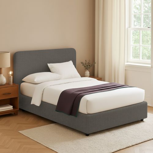 Letto Matrimoniale Grigio Antracite Sfoderabile Contenitore, Dimensione Materasso 160x200 cm Made in Italy - Argentina