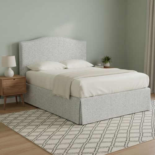 Letto Matrimoniale Grigio Chiaro Sfoderabile Contenitore, Dimensione Materasso 160x200 cm - Orgiano
