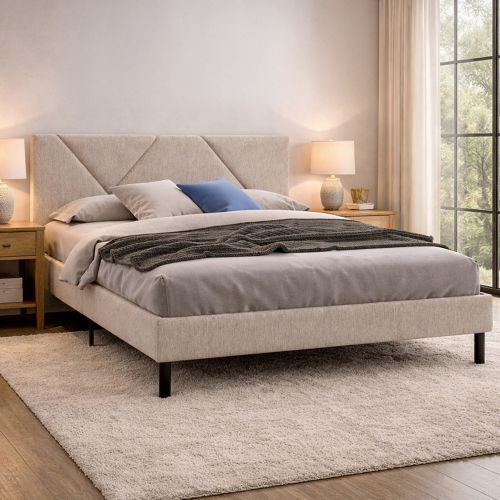 Letto matrimoniale Hypnos, 160x200 cm, Beige