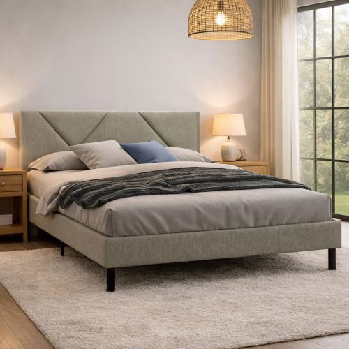 Letto matrimoniale Hypnos, 160x200 cm, Tortora