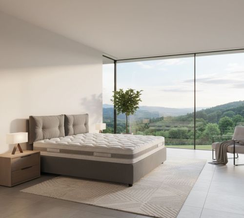 Letto matrimoniale Petra, Letto contenitore con rivestimento in tessuto, 100% Made in Italy, Apertura frontale, con materasso Cm 160x200 incluso, Grigio