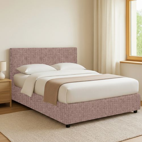 Letto Matrimoniale Rosa Antico Sfoderabile Contenitore, Dimensione Materasso 160x190 cm - Colere