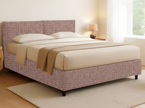 Letto Matrimoniale Rosa Antico Sfoderabile Contenitore, Dimensione Materasso 160x190 cm - Levice