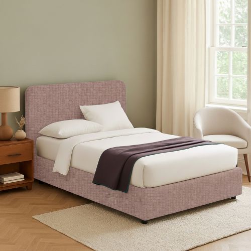 Letto Matrimoniale Rosa Antico Sfoderabile Contenitore, Dimensione Materasso 160x200 cm - Argentina