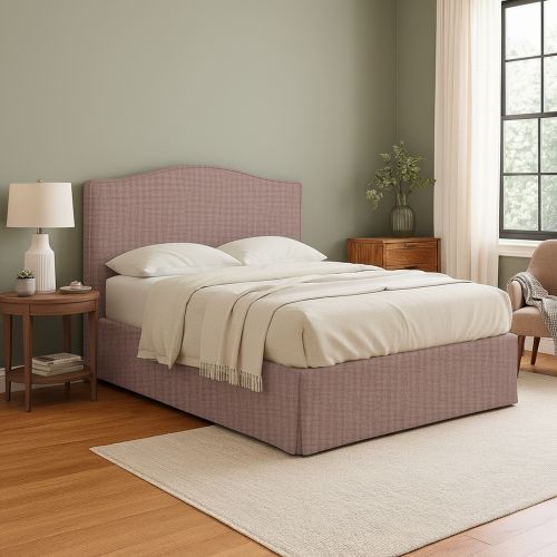 Letto Matrimoniale Rosa Antico Sfoderabile Contenitore, Dimensione Materasso 160x200 cm - Orgiano