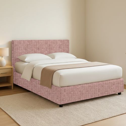 Letto Matrimoniale Rosa Sfoderabile Contenitore, Dimensione Materasso 160x190 cm - Colere