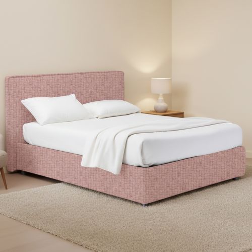 Letto Matrimoniale Rosa Sfoderabile Contenitore, Dimensione Materasso 160x190 cm - Fasanella
