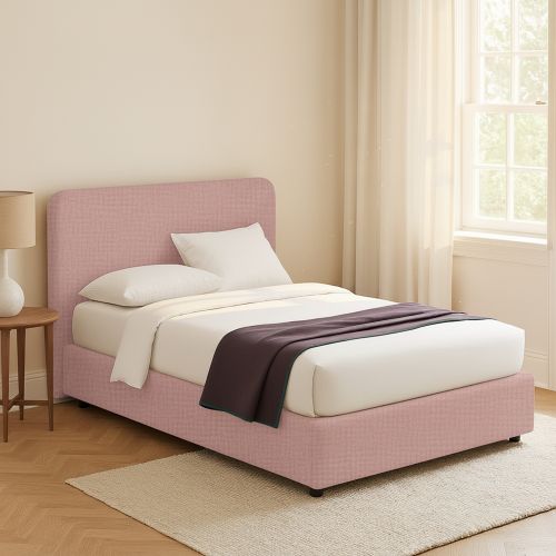 Letto Matrimoniale Rosa Sfoderabile Contenitore, Dimensione Materasso 160x190 cm - Issime