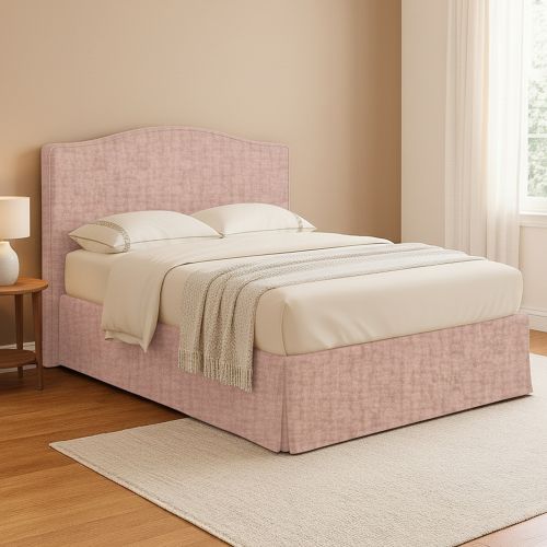 Letto Matrimoniale Rosa Sfoderabile Contenitore, Dimensione Materasso 160x190 cm - Turania