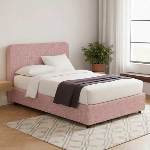 Letto Matrimoniale Rosa Sfoderabile Contenitore, Dimensione Materasso 160x200 cm - Argentina