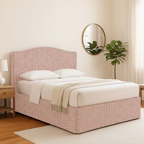 Letto Matrimoniale Rosa Sfoderabile Contenitore, Dimensione Materasso 160x200 cm - Orgiano